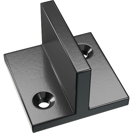 Ekena Millwork Premium Barn Door Floor T-Guide, Black GB6001GBL